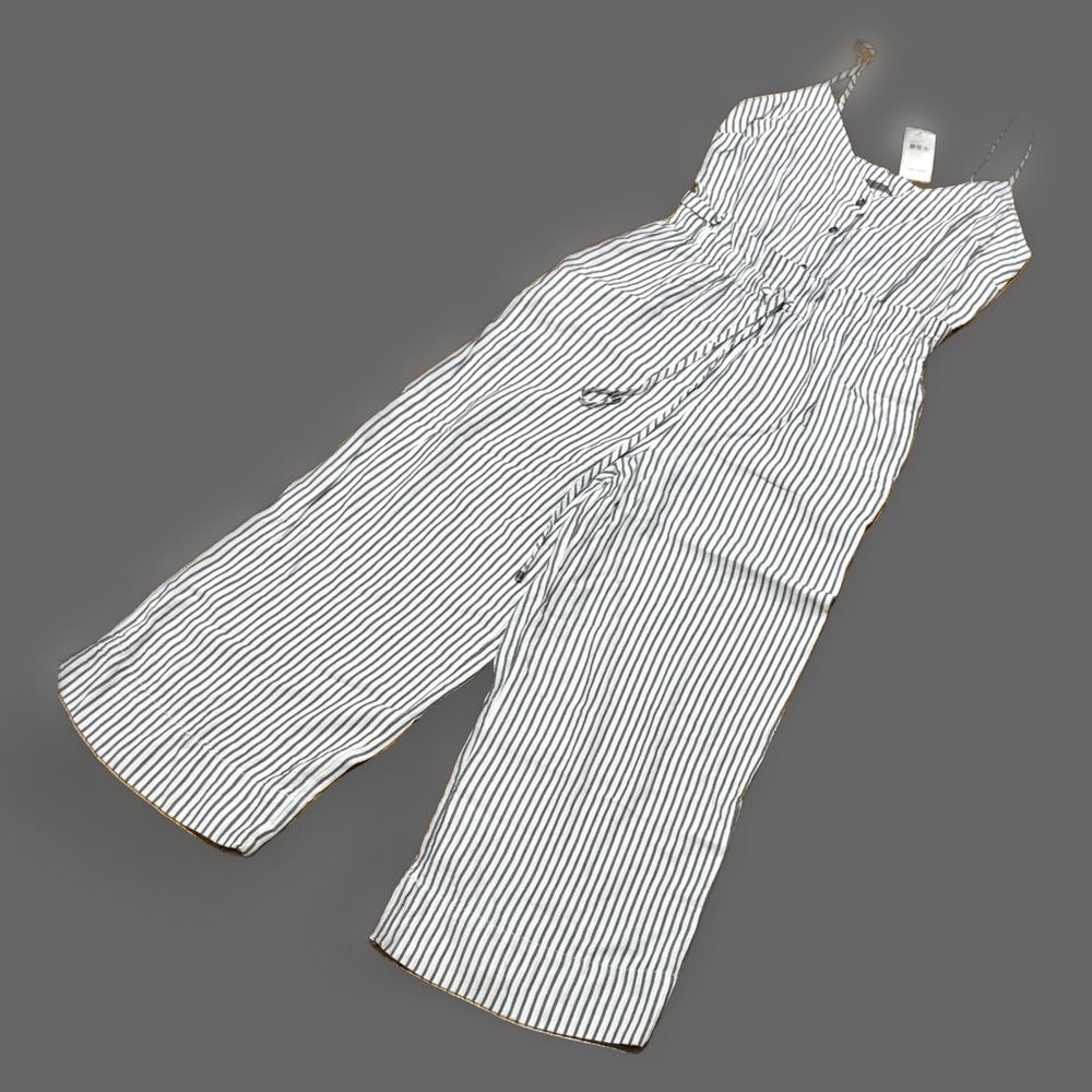 Splendid Black and White Striped Jumpsuit